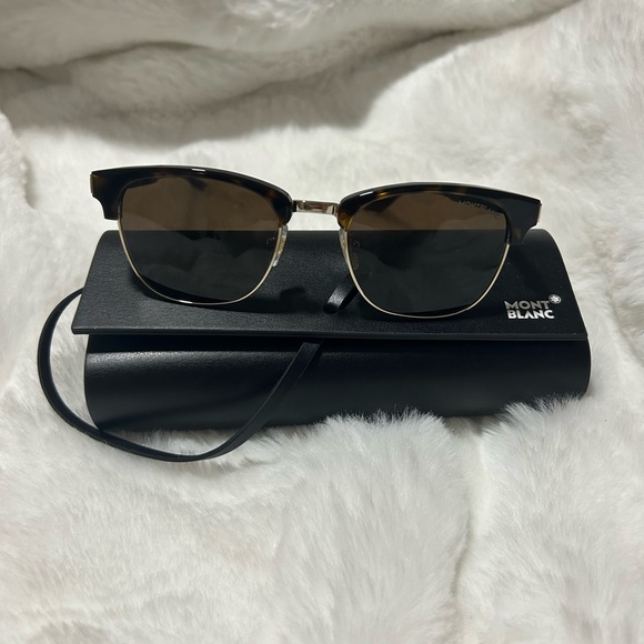 NWOT Montblanc Tortoise Shell Sunglasses - Picture 1 of 4